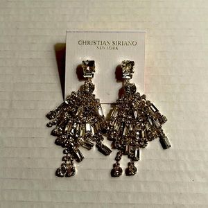 Christian Siriano Rhinestone Chandelier Earrings